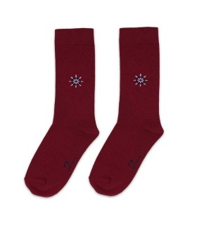 جوراب مردانه نانو پاتریس طرح ملوان زرشکی - Patris Socks