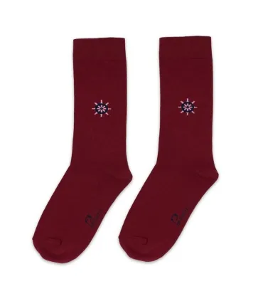 جوراب مردانه نانو پاتریس طرح ملوان زرشکی - Patris Socks