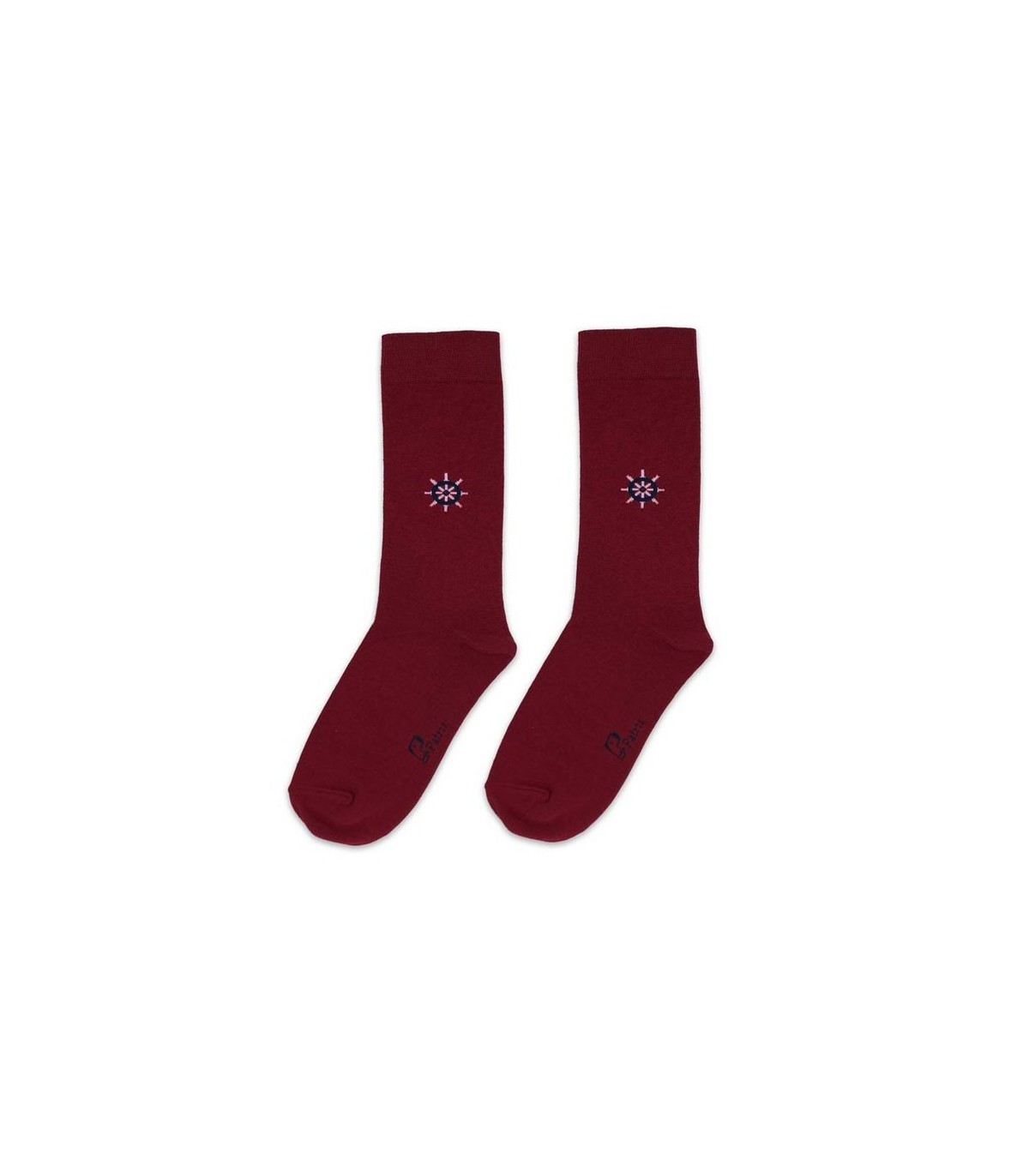 جوراب مردانه نانو پاتریس طرح ملوان زرشکی - Patris Socks