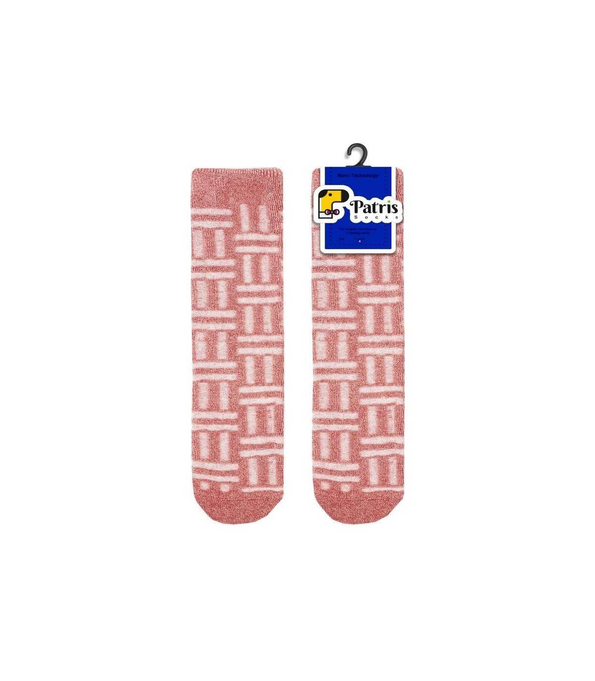 جوراب حوله ای آنتی باکتریال پاتریس طرح برجسته آجری - Patris Socks