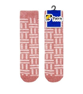 جوراب حوله ای آنتی باکتریال پاتریس طرح برجسته آجری - Patris Socks