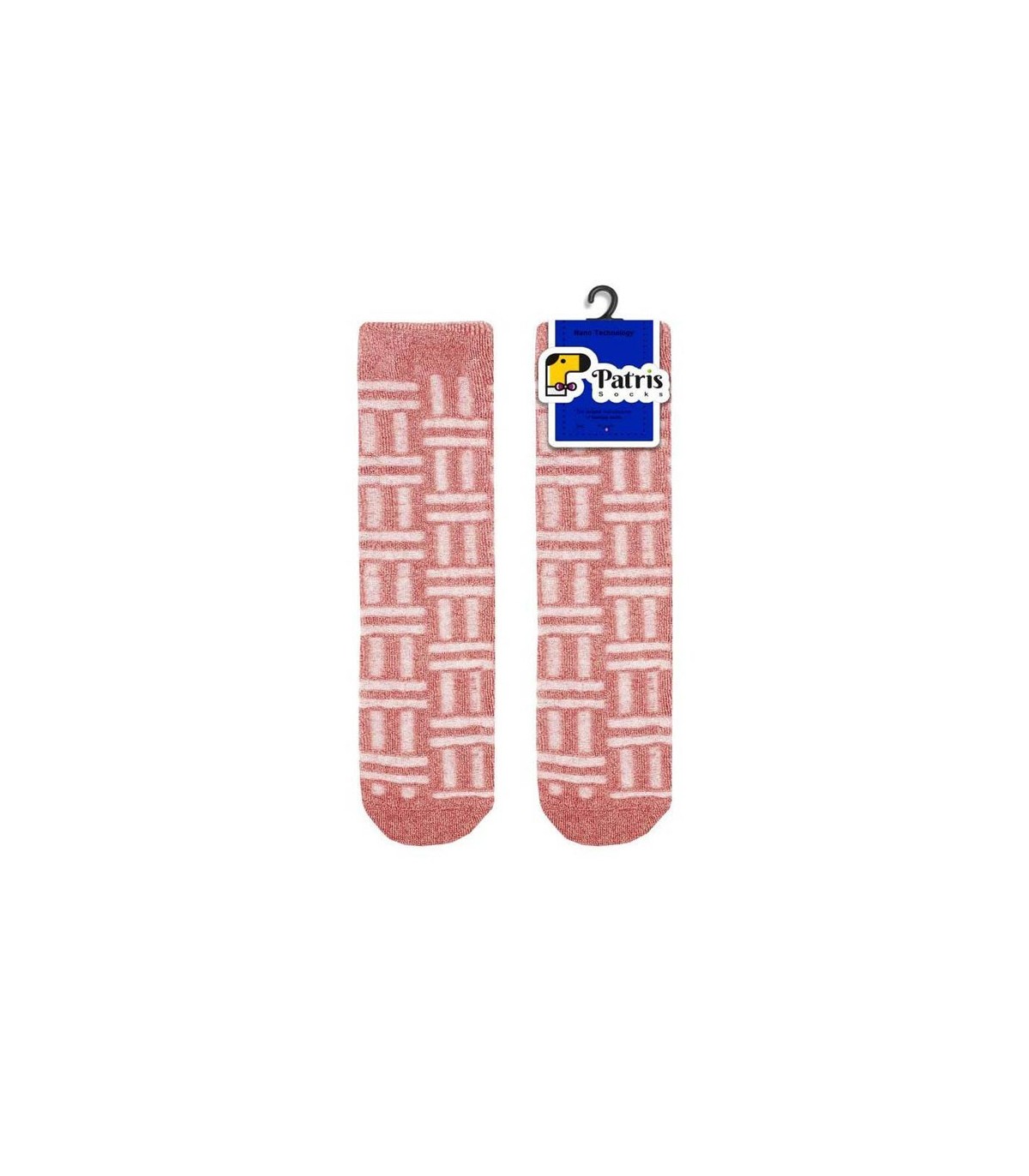 جوراب حوله ای آنتی باکتریال پاتریس طرح برجسته آجری - Patris Socks