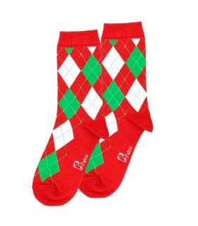 جوراب ساقدار نانو پاتریس Patris Socks طرح اسکاچ - قرمز