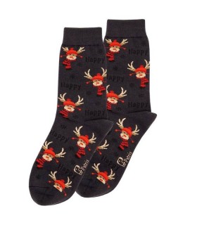 جوراب ساقدار نانو پاتریس Patris Socks طرح گوزن طوسی