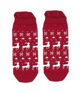 جوراب مچی نانو پاتریس طرح ژاکارد زرشکی - Patris Socks