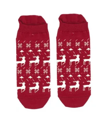 جوراب مچی نانو پاتریس طرح ژاکارد زرشکی - Patris Socks