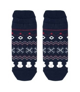 جوراب مچی نانو پاتریس طرح ژاکارد سرمه ای - Patris Socks