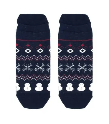 جوراب مچی نانو پاتریس طرح ژاکارد سرمه ای - Patris Socks
