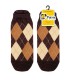 جوراب مچی نانو پاتریس طرح اسکاچ قهوه ای - Patris Socks