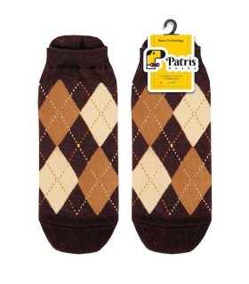 جوراب مچی نانو پاتریس طرح اسکاچ قهوه ای - Patris Socks