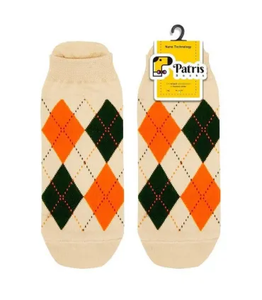 جوراب مچی نانو پاتریس طرح اسکاچ کرم - Patris Socks
