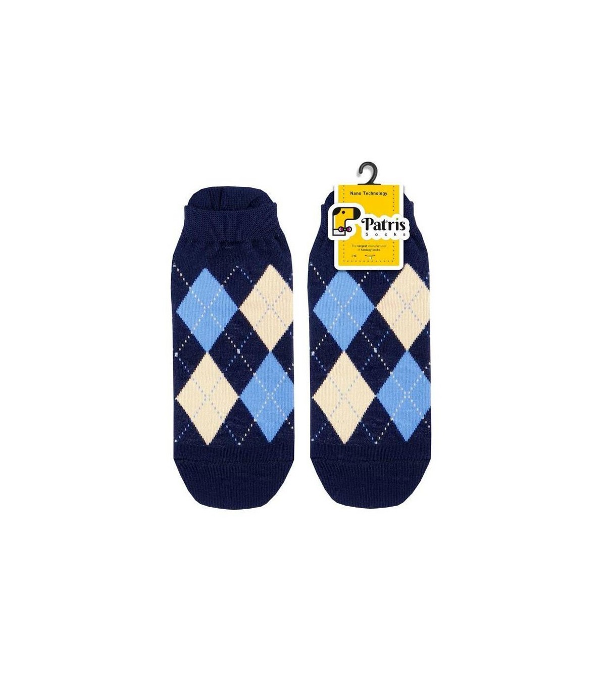جوراب مچی نانو پاتریس طرح اسکاچ سرمه ای - Patris Socks