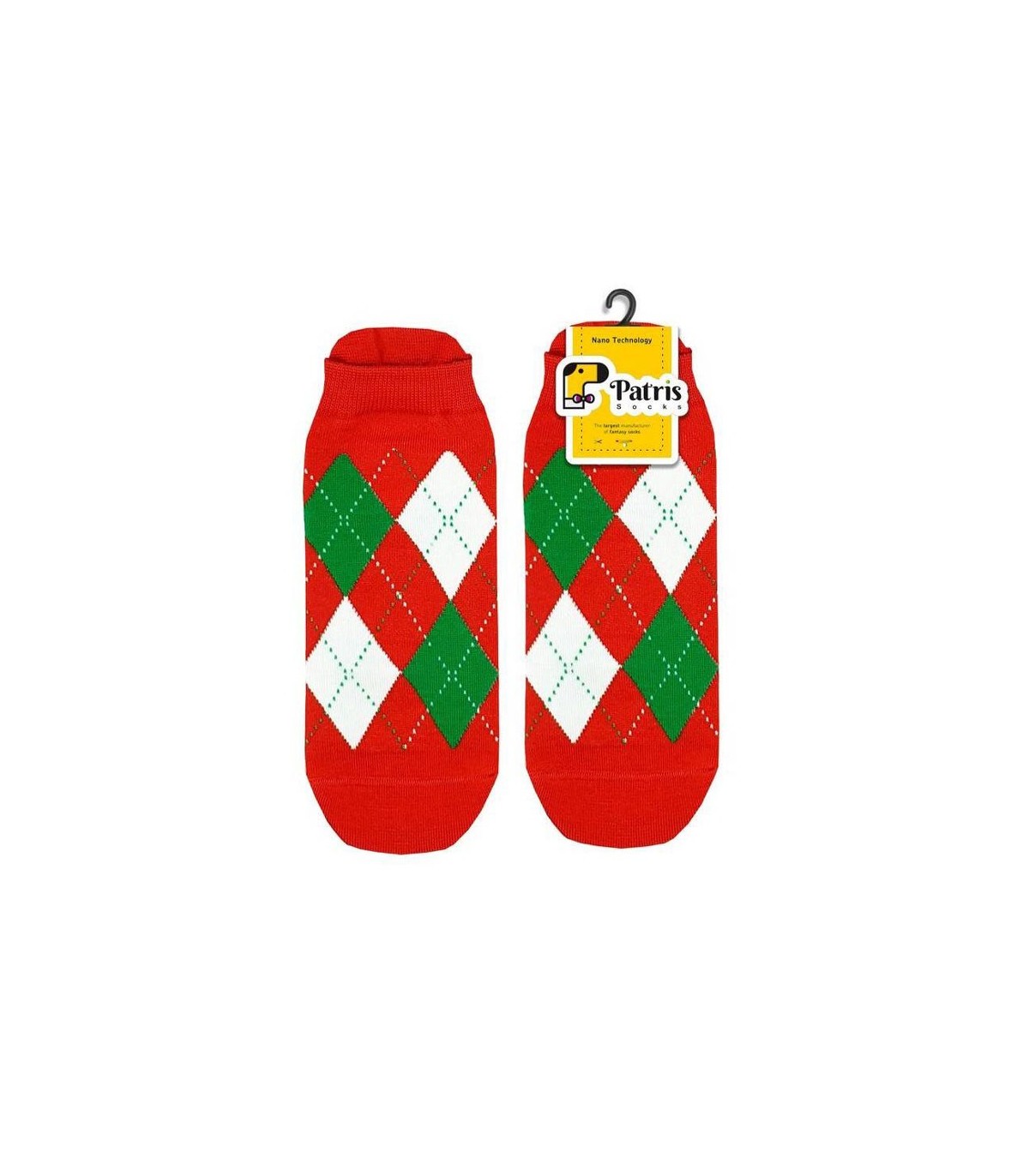 جوراب مچی نانو پاتریس طرح اسکاچ قرمز - Patris Socks