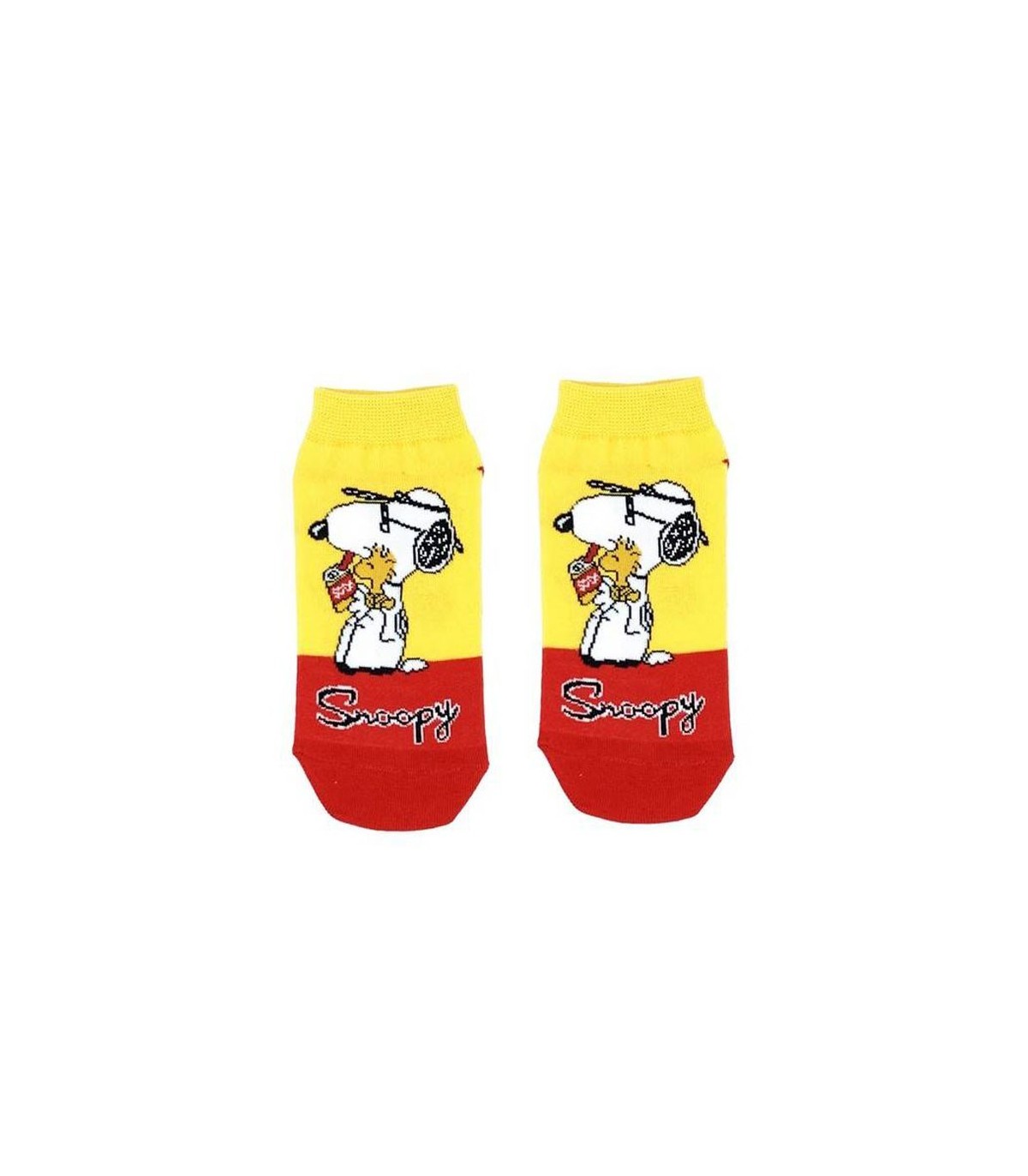 جوراب مچی نانو پاتریس Patris Socks - طرح اسنوپی زرد