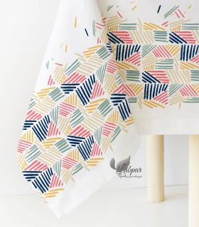 سفره یکبار مصرف کاغذی کوالا Koala طرح خط رنگی رول 8 متری
