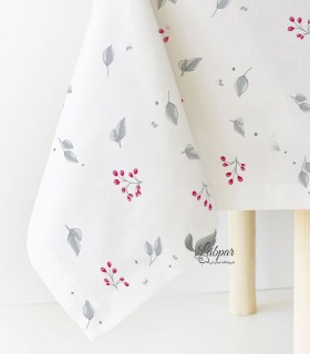 سفره یکبار مصرف کتان کوالا Koala طرح برگ نقره ای رول 8 متری