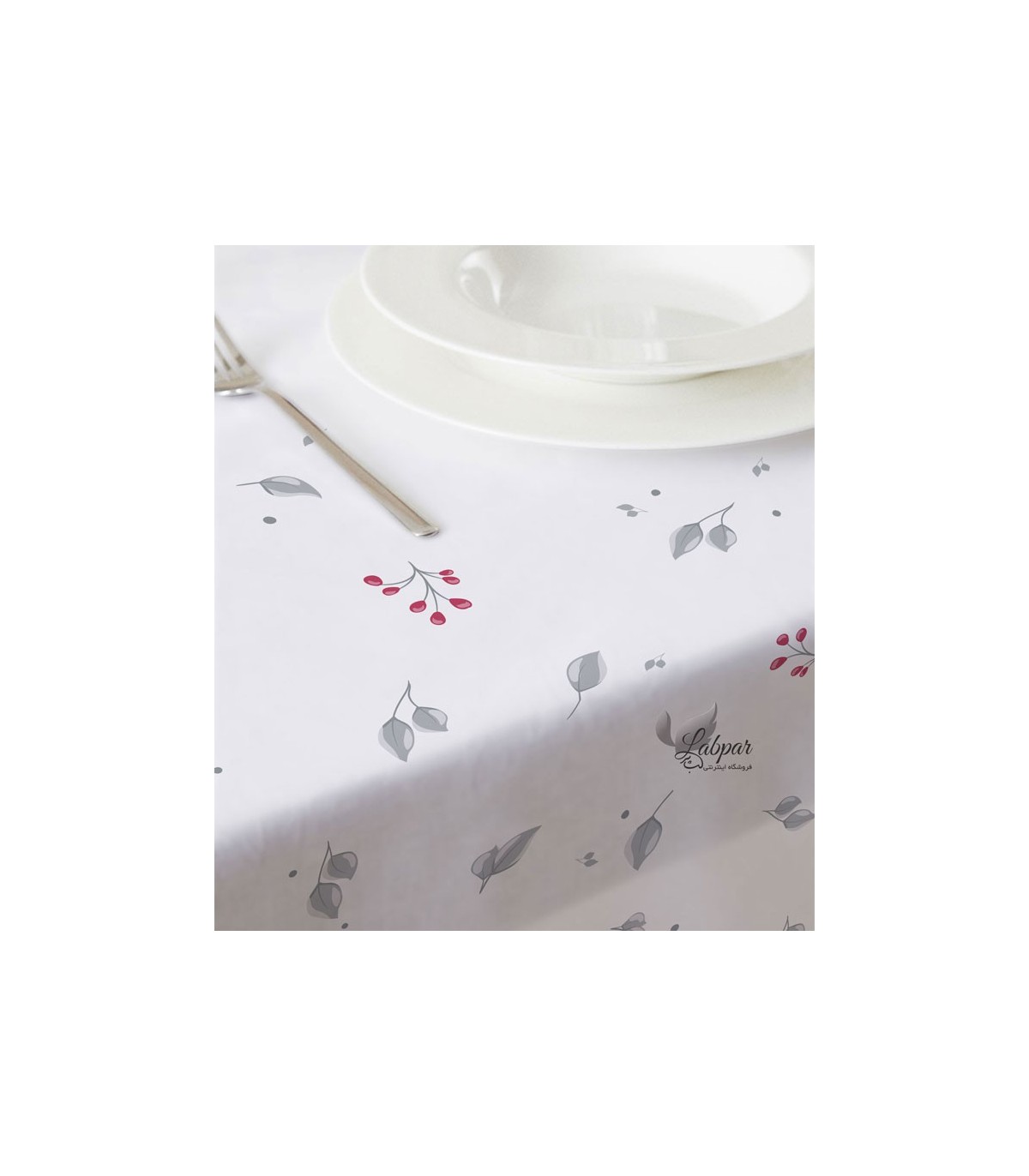 سفره یکبار مصرف کتان کوالا Koala طرح برگ نقره ای رول 8 متری