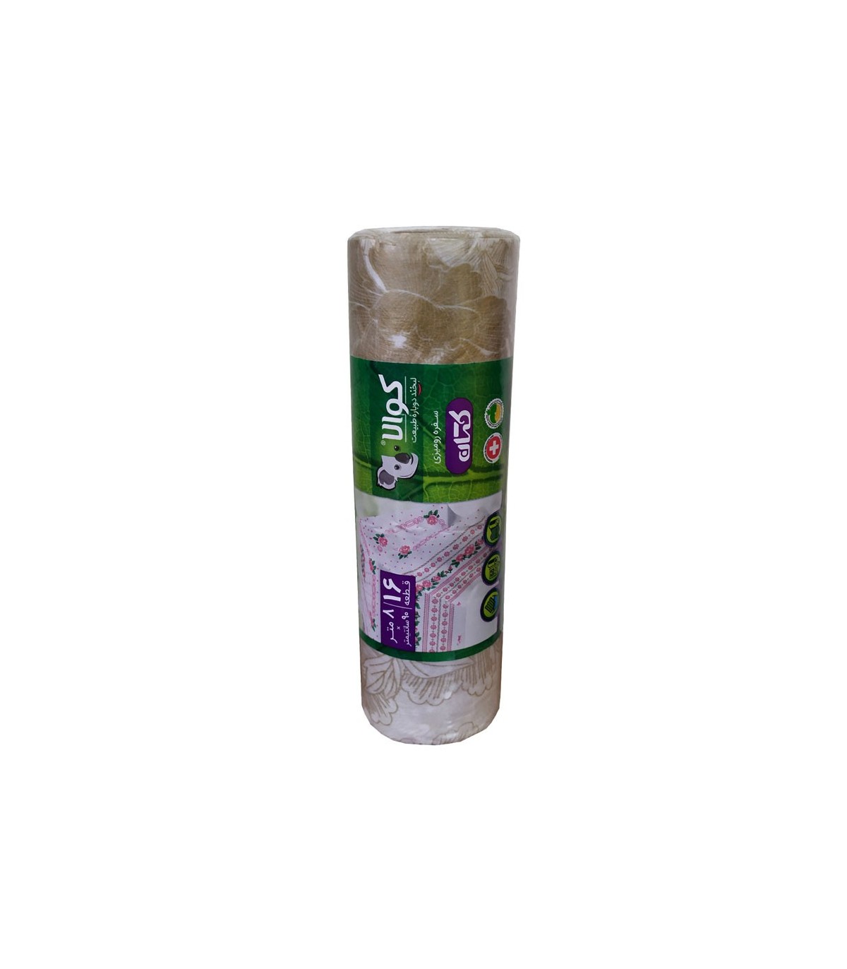 سفره یکبار مصرف کتان کوالا Koala طرح گل چینی رول 8 متری