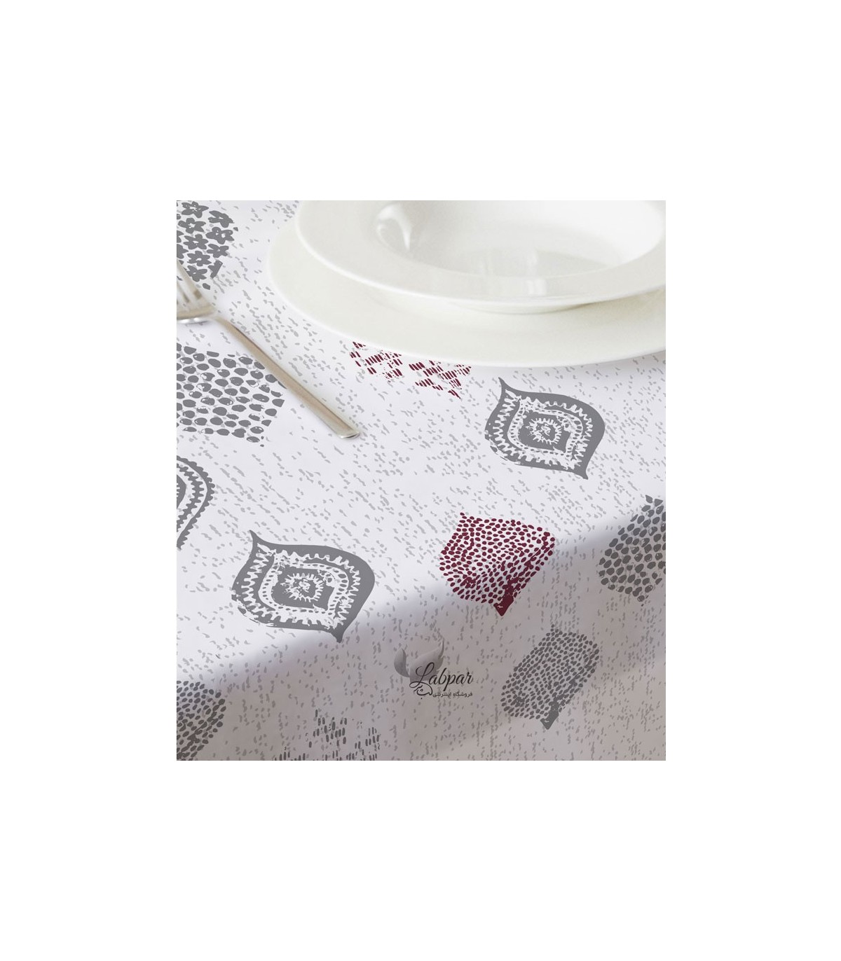 سفره یکبار مصرف کتان کوالا Koala طرح باسمه رول 8 متری