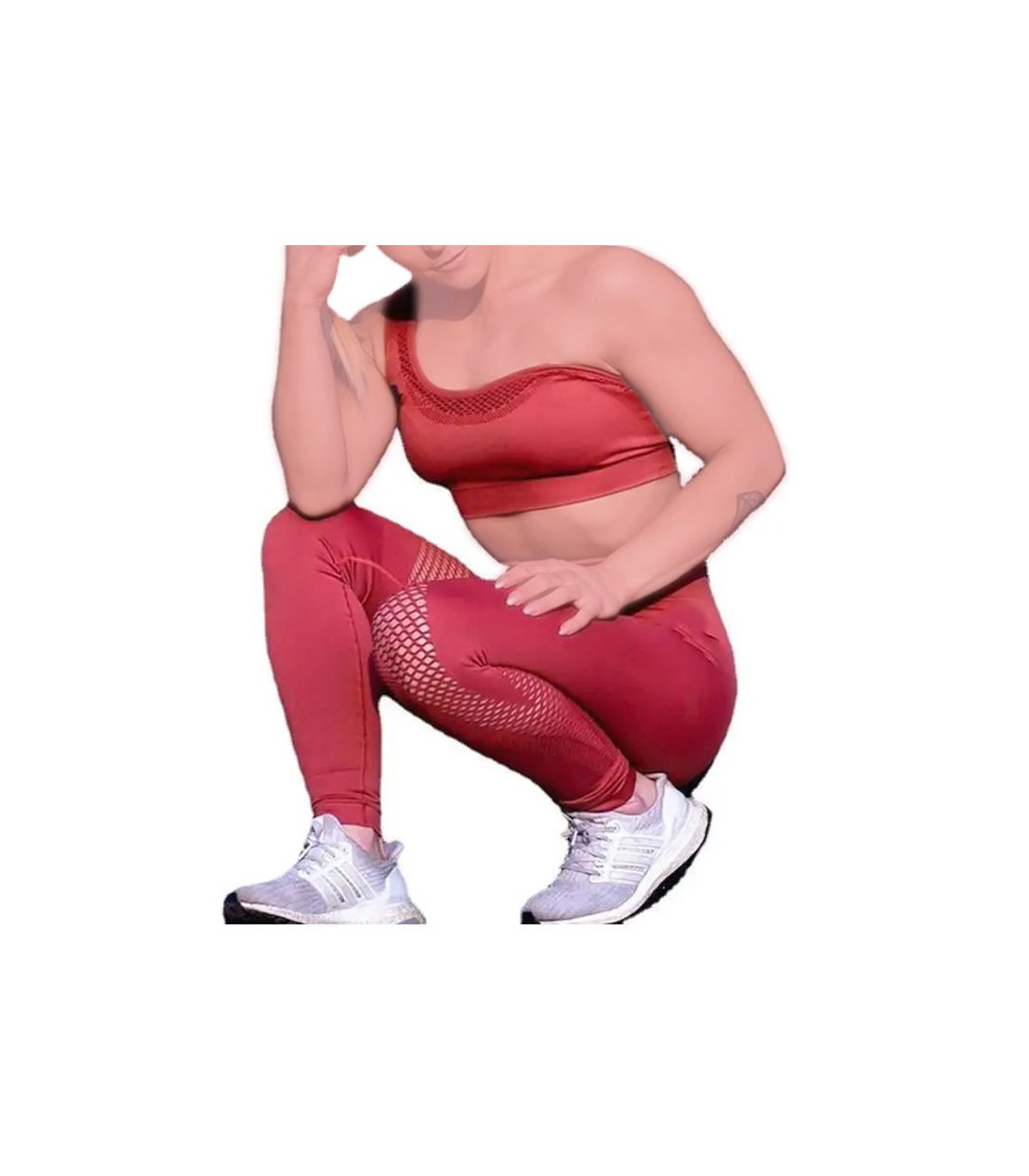 ست نیم تنه و شلوار ورزشی نخ استرچ مدل یونانی - 4 رنگ
