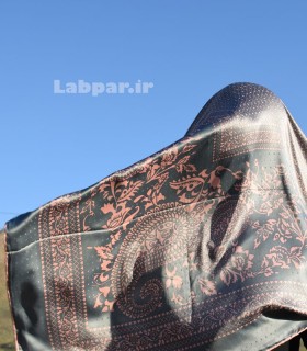 مشخصات قیمت و خرید روسری کرپ حریر ابریشمی دور دست دوز - لب پر
