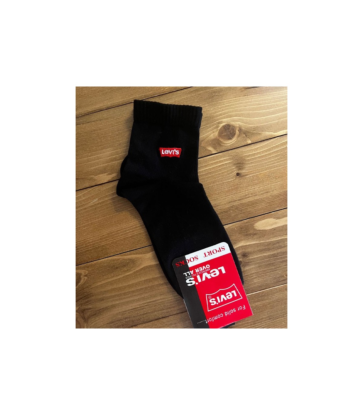 جوراب نیم‌ساق زنانه لیوایز – سفید و مشکی | 87% کتان | خرید جوراب LEVI’S