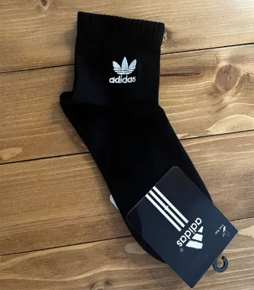 جوراب نیم‌ساق مشکی آدیداس | 80% کتان | خرید جوراب ADIDAS