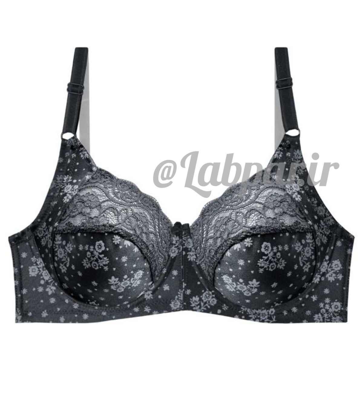 سوتین دانتل پرلون Adak آداک مشکی فنردار سایز بزرگ کد 642