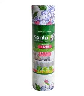 سفره یکبار مصرف کاغذی کوالا Koala طرح گل بنفشه رول 10 متری