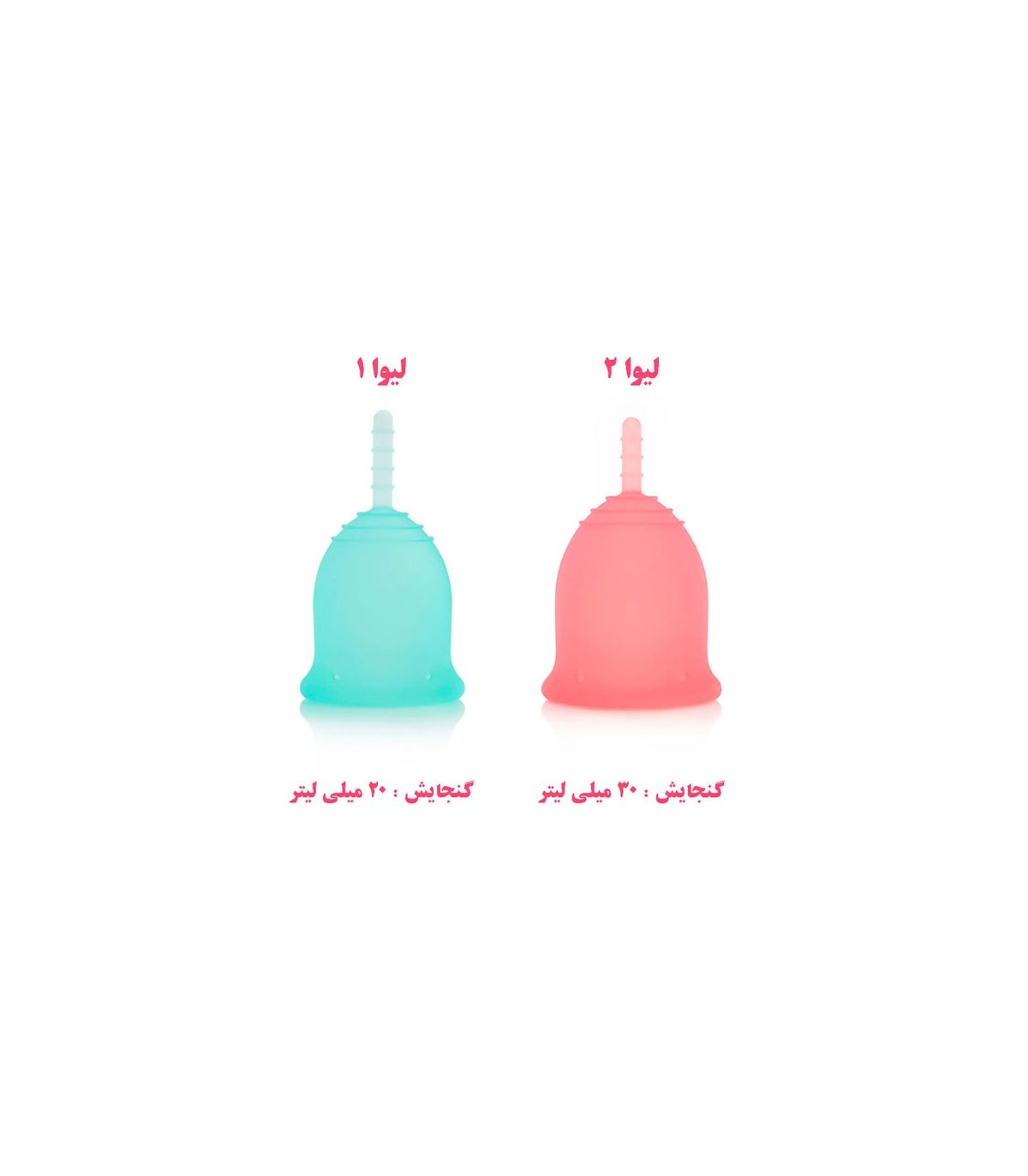 قیمت، خرید و راهنمای سایز کاپ قاعدگی لیوا فارما سایز یک رنگ آبی